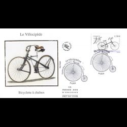 FDC soie - Bicyclette à chaînes, oblit 17/6/2011 Paris