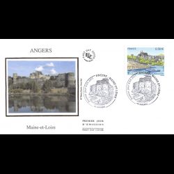 FDC soie - Angers, Maine et Loire, oblit 8/4/2011