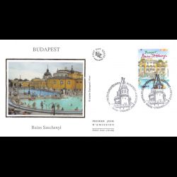 FDC soie - Budapest, bains Szechenyi - oblit 25/3/2011 Paris