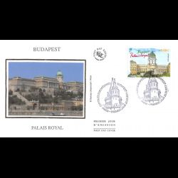 FDC soie - Budapest, Palais royal - oblit 25/3/2011 Paris