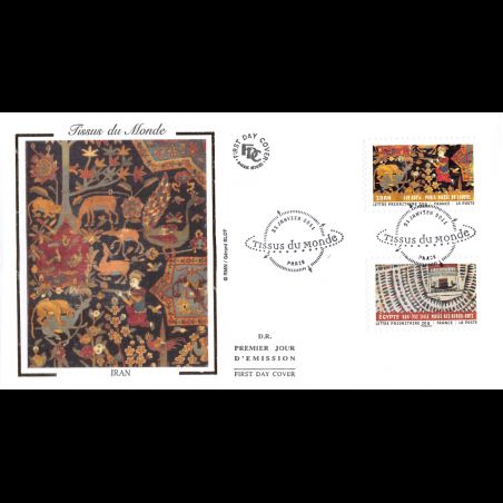 FDC soie - Tissus du monde (2000/7), oblit 21/1/11 Paris