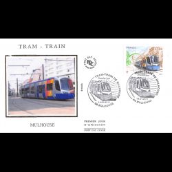 FDC soie - Tram train, oblit 14/1/2011 Mulhouse