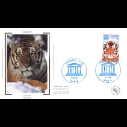 FDC soie - Unesco, tigre de...