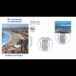 FDC - Rattachement de Nice à la France - oblit 11/6/2010 Nice