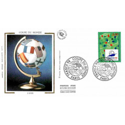 FDC soie - France 98. Coupe...