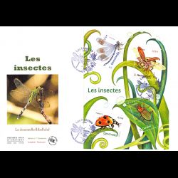 FDC GF JF - Bloc les insectes, oblit 19/5/2017 Paris