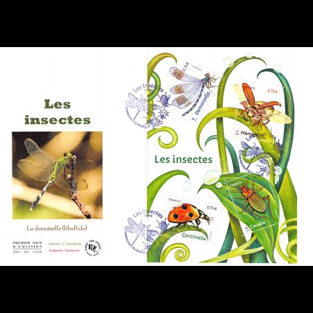 FDC GF JF - Bloc les insectes, oblit 19/5/2017 Paris
