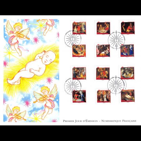 FDC GF LNF - Carnet tableaux de la nativité - oblit Paris 3/11/2011