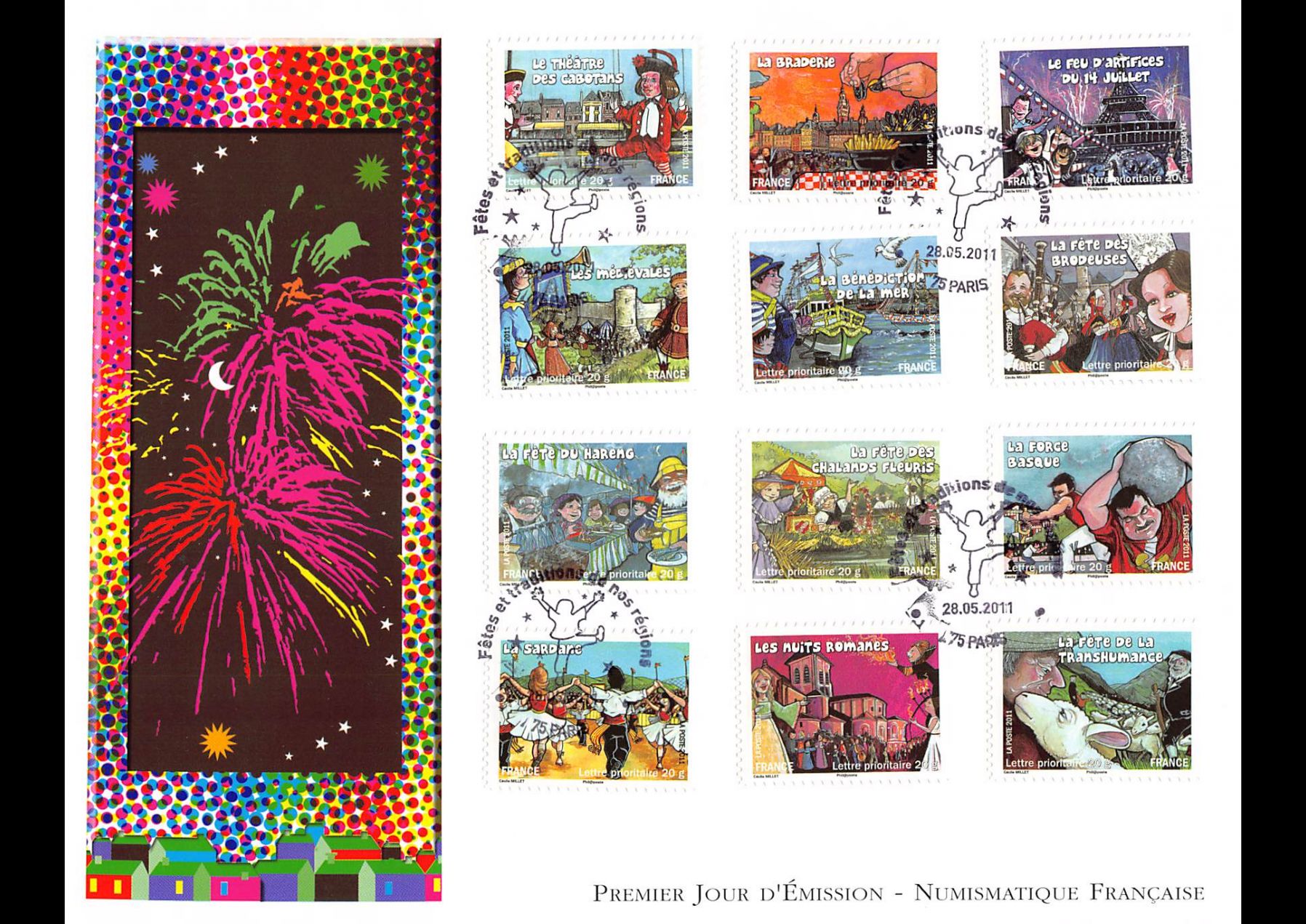 FDC GF LNF - Carnet C566 - Fêtes et traditions de nos régions - Paris 28/5/2011