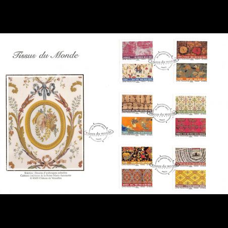 FDC GF soie -  Carnet tissus du monde, oblit Paris 21/1/11