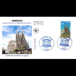 FDC JF - UNESCO - Sagrada familia (Espagne) - oblit 6/11/15 Paris