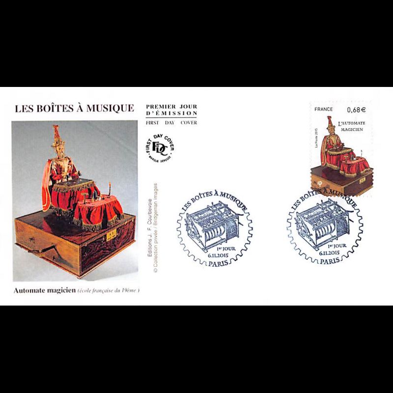 FDC JF - Les boîtes à musique (les 6 env) - oblit 6/11/15 Paris