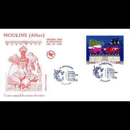 FDC JF - Costume de scène - oblit 8/4/2016 Moulins