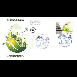FDC JF - Europa, pensez vert - oblit 8/5/2016 Strasbourg