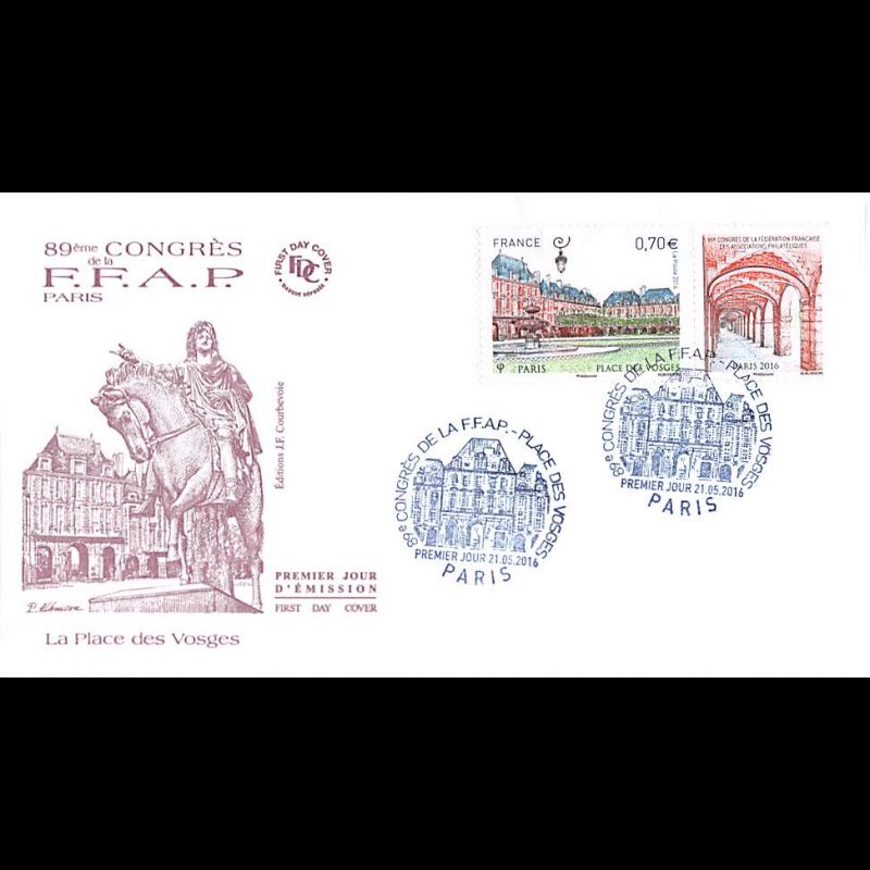 FDC JF - 89e congrès FFAP - oblit 21/5/2016 Paris