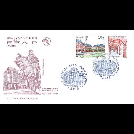 FDC JF - 89e congrès FFAP - oblit 21/5/2016 Paris