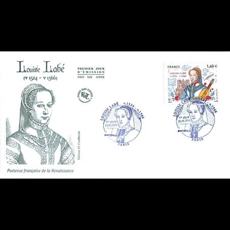 FDC JF - Louise Labé, poétesse - oblit 22/5/2016 Paris