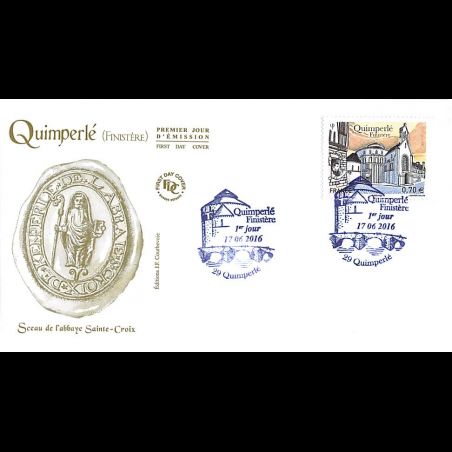 FDC JF - Abbaye Sainte-Croix - oblit 17/6/2016 Quimperlé