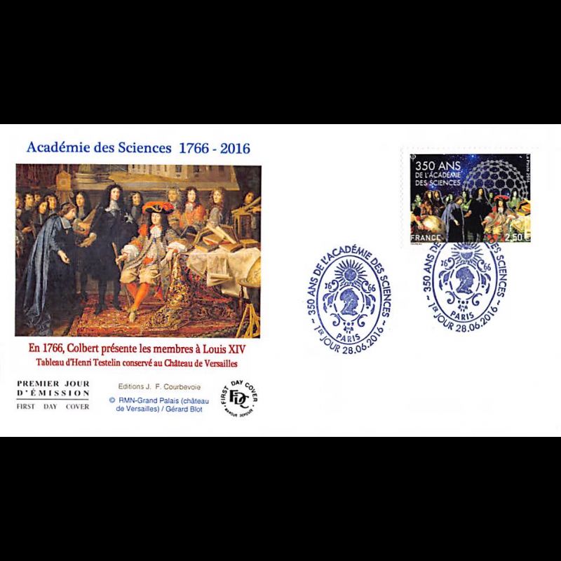 FDC JF - Académie des sciences - oblit 28/6/2016 Paris