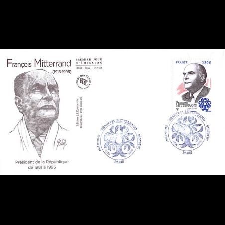 FDC JF - François Mitterrand - oblit 26/10/2016 Paris