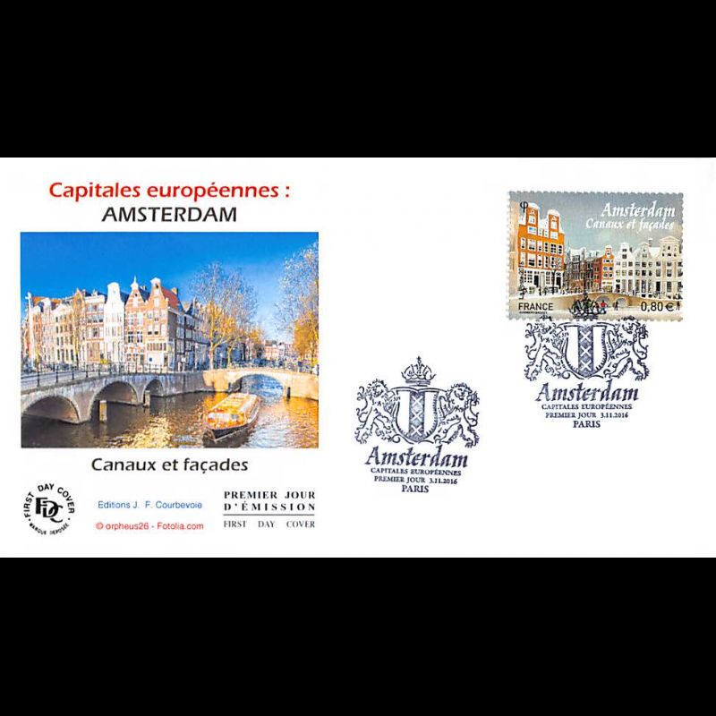FDC JF - Capitale européenne, Amsterdam (4 env) - oblit 3/11/2016 Paris