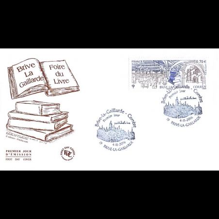 FDC JF - Foire du livre - oblit 4/11/2016 Brive la Gaillarde