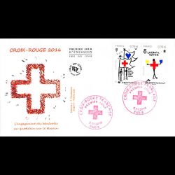 FDC JF - Croix rouge (2 env) - oblit 5/11/2016 Paris
