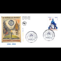 FDC JF - Anciens combattants, bleuet de France - oblit 9/11/2016 Paris
