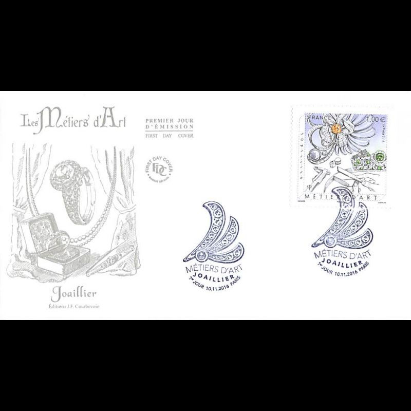 FDC JF - Métiers d'art, joaillier - oblit 10/11/2016 Paris