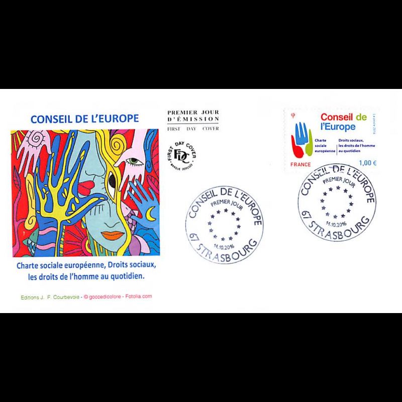 FDC JF - Conseil de l'europe - oblit 14/10/2016 Strasbourg