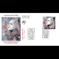 FDC JF - Léo Ferré - oblit 8/9/2016 Paris