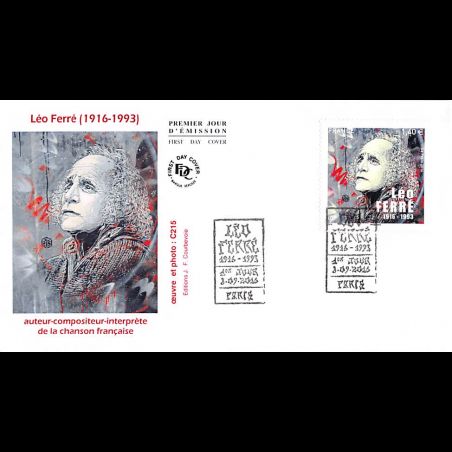 FDC JF - Léo Ferré - oblit 8/9/2016 Paris