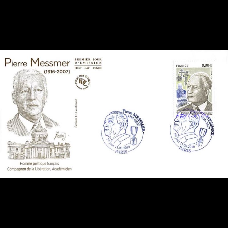 FDC JF - Pierre Messmer - oblit 11/3/2016 Paris