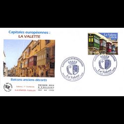FDC JF - Capitale européenne. La Valette (4 env) - oblit 10/3/2017 Paris