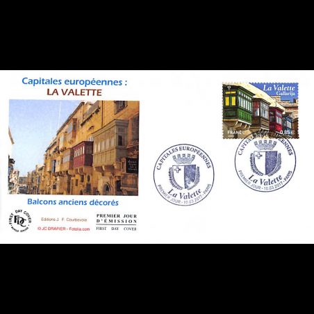 FDC JF - Capitale européenne. La Valette (4 env) - oblit 10/3/2017 Paris
