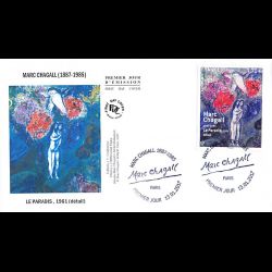 FDC JF - Tableaux Marc Chagall (2 env) - oblit 13/1/2017 Paris
