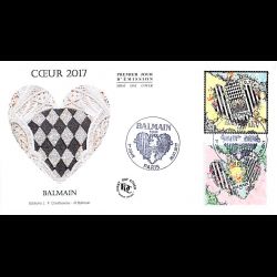 FDC JF - Coeurs Balmain - oblit 20/1/2017 Paris