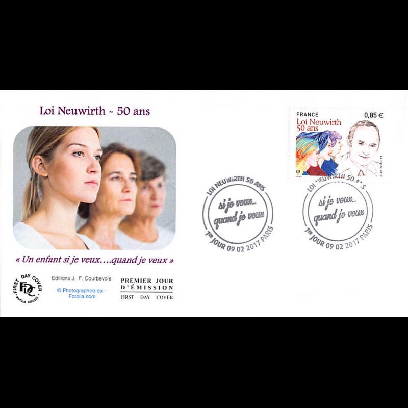 FDC JF - 50 ans de la loi Neuwirth - oblit 9/2/2017 Paris
