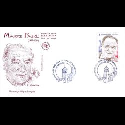 FDC JF - Maurice Faure - oblit 25/3/2017 Cahors