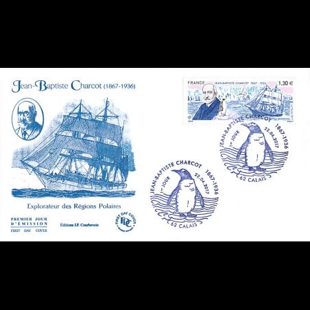 FDC JF - Jean Baptiste Charcot - oblit 22/4/2017 Calais