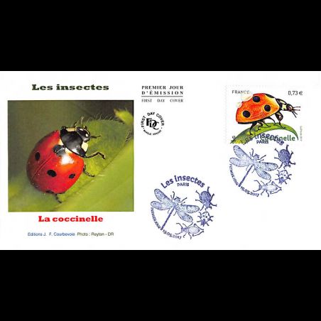 FDC JF - Insecte. La coccinelle - oblit 19/5/2017 Paris