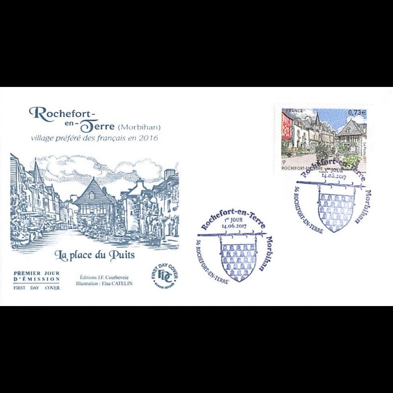FDC JF - Rochefort en terre (Morbihan) - oblit 14/6/2017