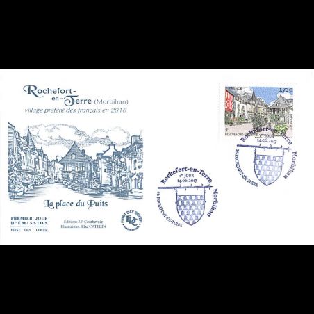 FDC JF - Rochefort en terre (Morbihan) - oblit 14/6/2017