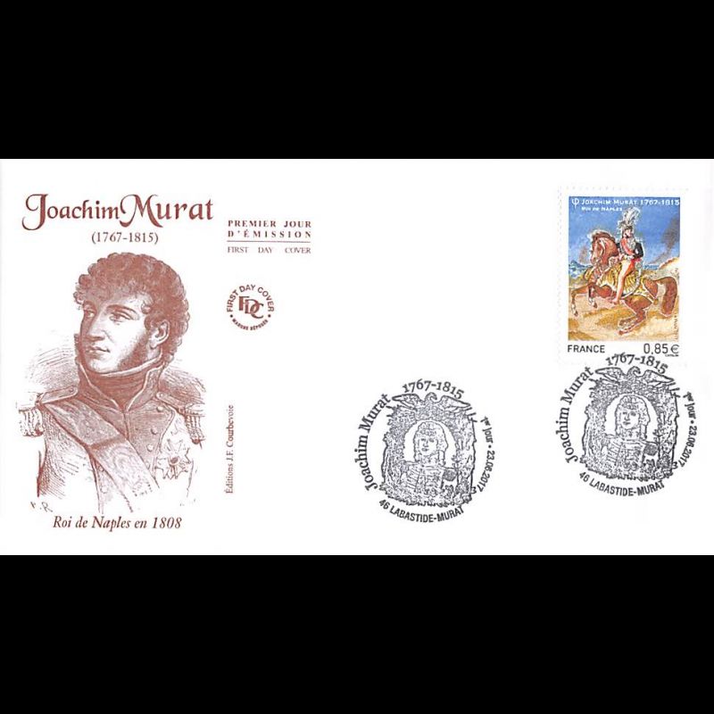 FDC JF - Joachim Murat, roi de Naples - oblit 23/6/2017 Labastide Murat