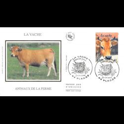 FDC soie - La vache -...