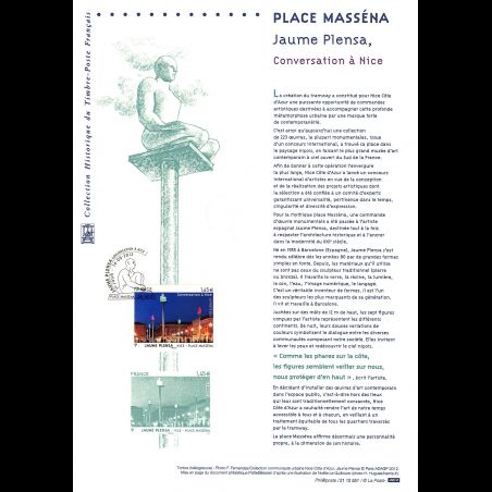 Document officiel 2012 - Place Masséna, jaume Plensa - Conversation à nice