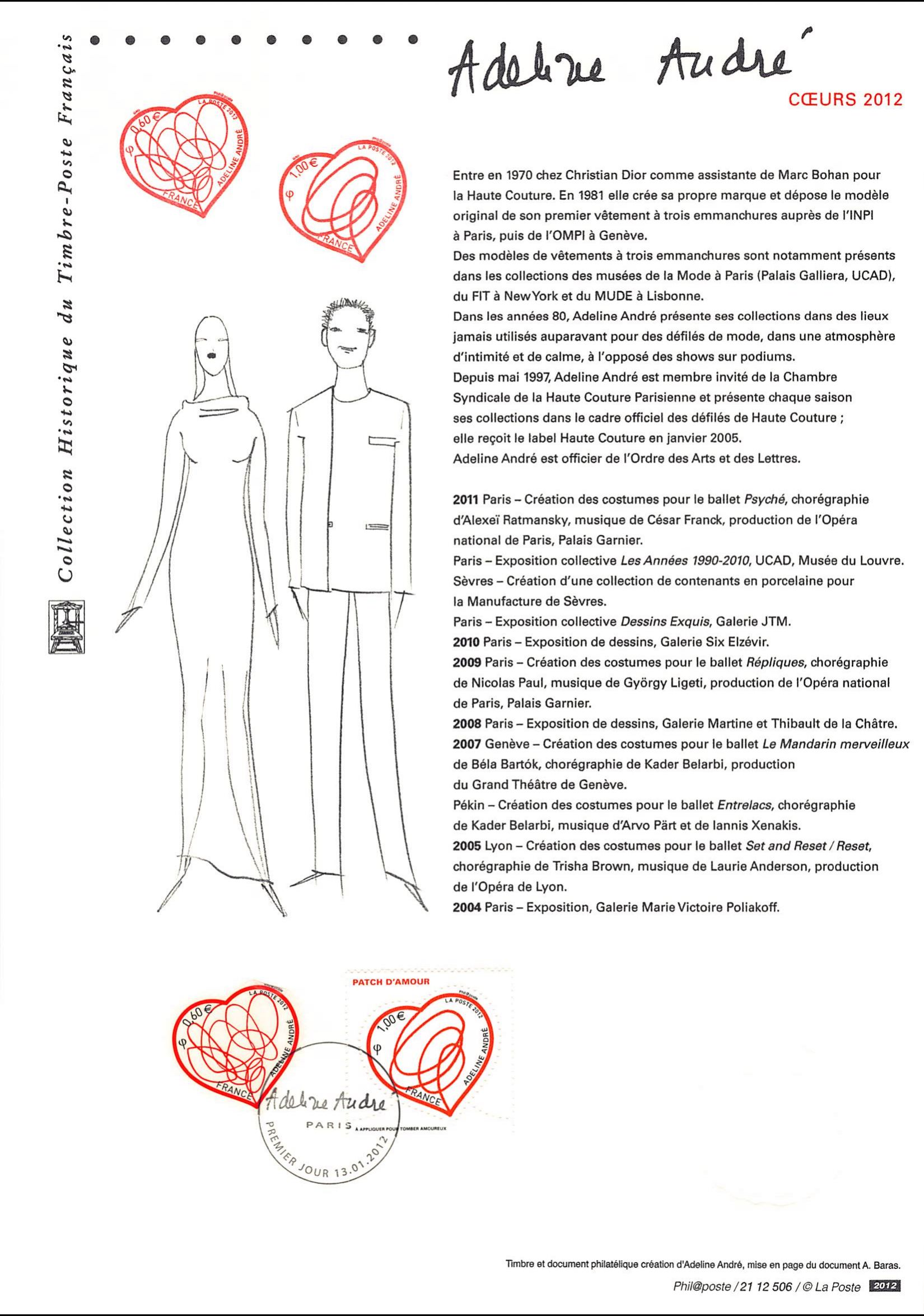 Document officiel 2012 - Adeline André - Cœurs 2012