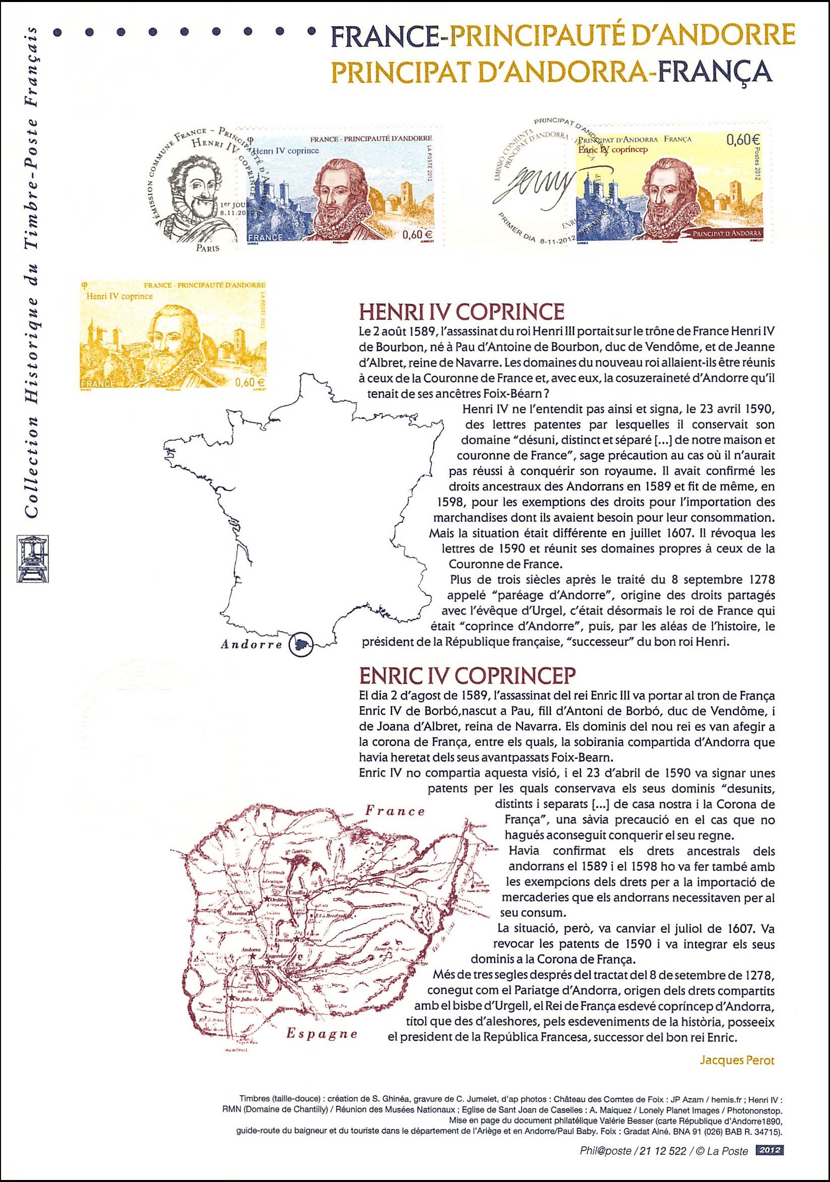 Document officiel 2012 - France - Principauté d'Andorre