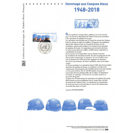 Document officiel 2018 - Hommage aux casques bleus