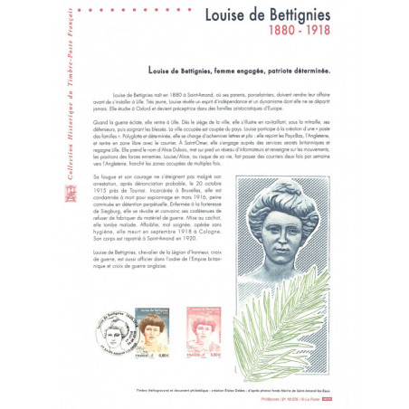 Document officiel 2018 - Louise de Bettignies, femme engagée patriote déterminée